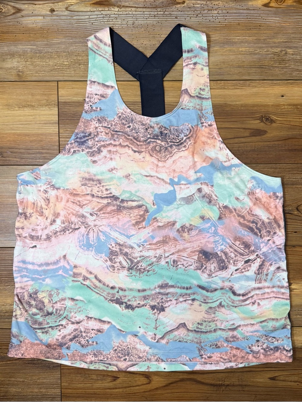 Champion Marble Print Racerback Tank Top Women’s Medium Activewear